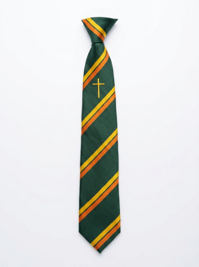 Picture of St Bedes Orange/ Green Tie